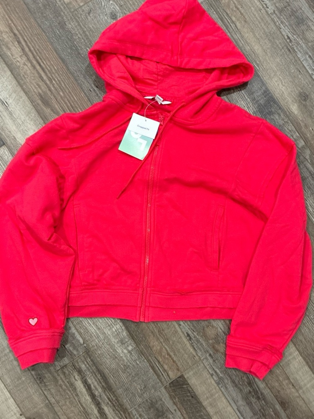 Joy lab hot pink cropped hoodie - Picture 1 of 3